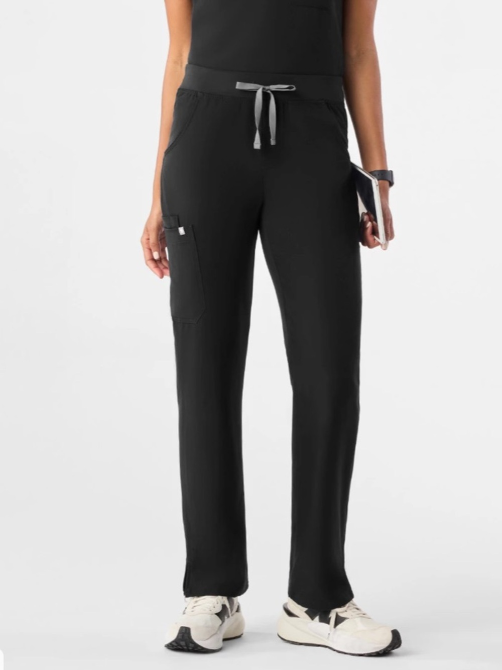 FIGS Kade Cargo Scrub Pants XL Petite Black Medical Nursing FIONx